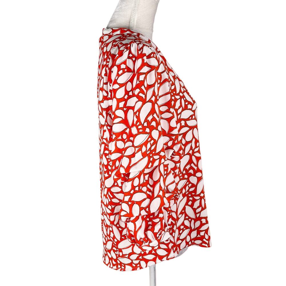 Willow Drive Printed Split-Neck Top Red Shatter L… - image 6